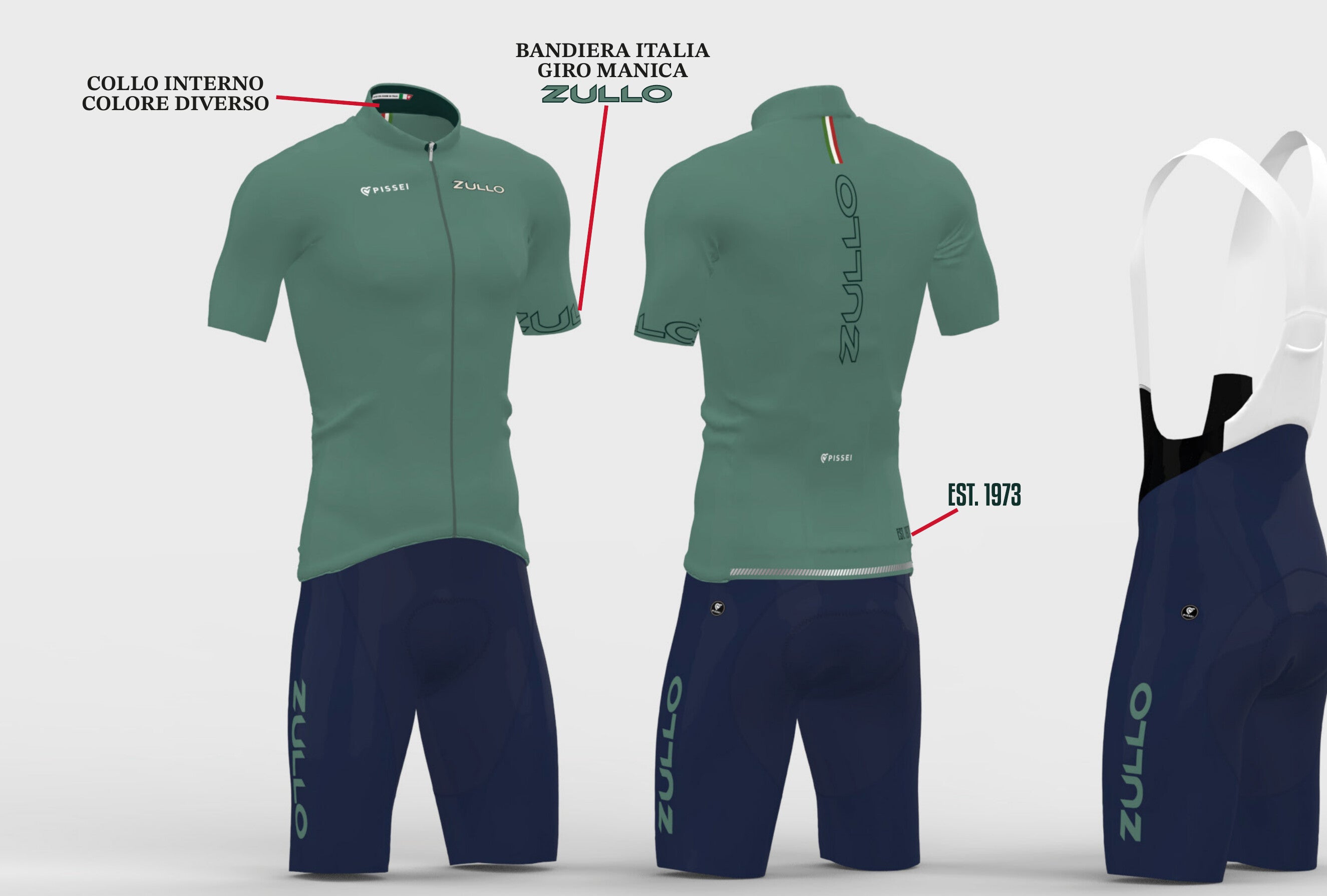 Verde Salvia bib shorts